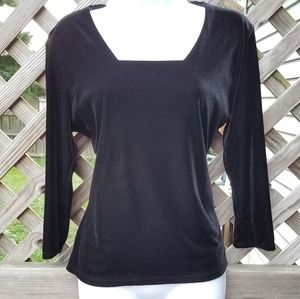 Kathy Ireland Stretch Crushed Velvet Top